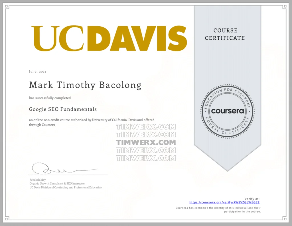 Google SEO Fundamentals