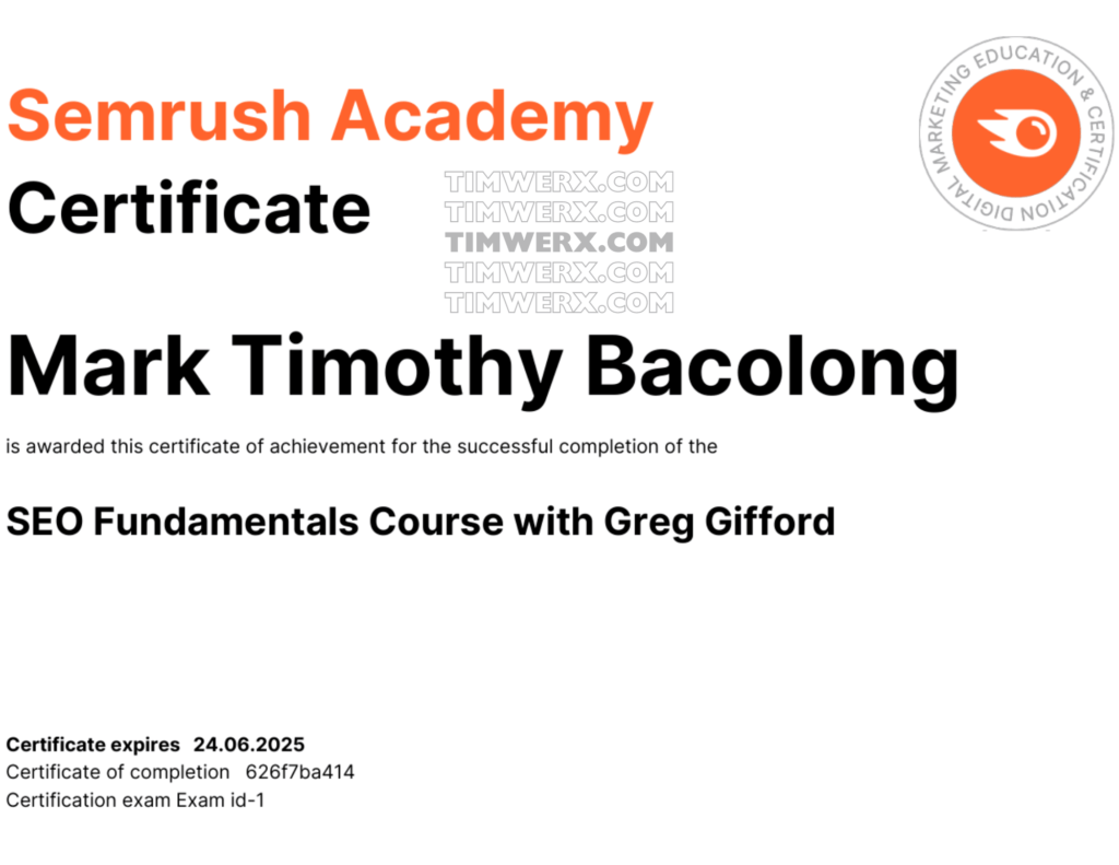 SEO Fundamentals Course