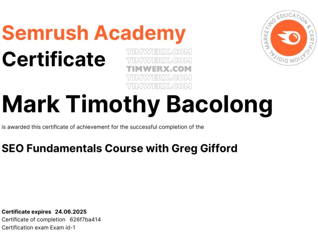 SEO Fundamentals Course